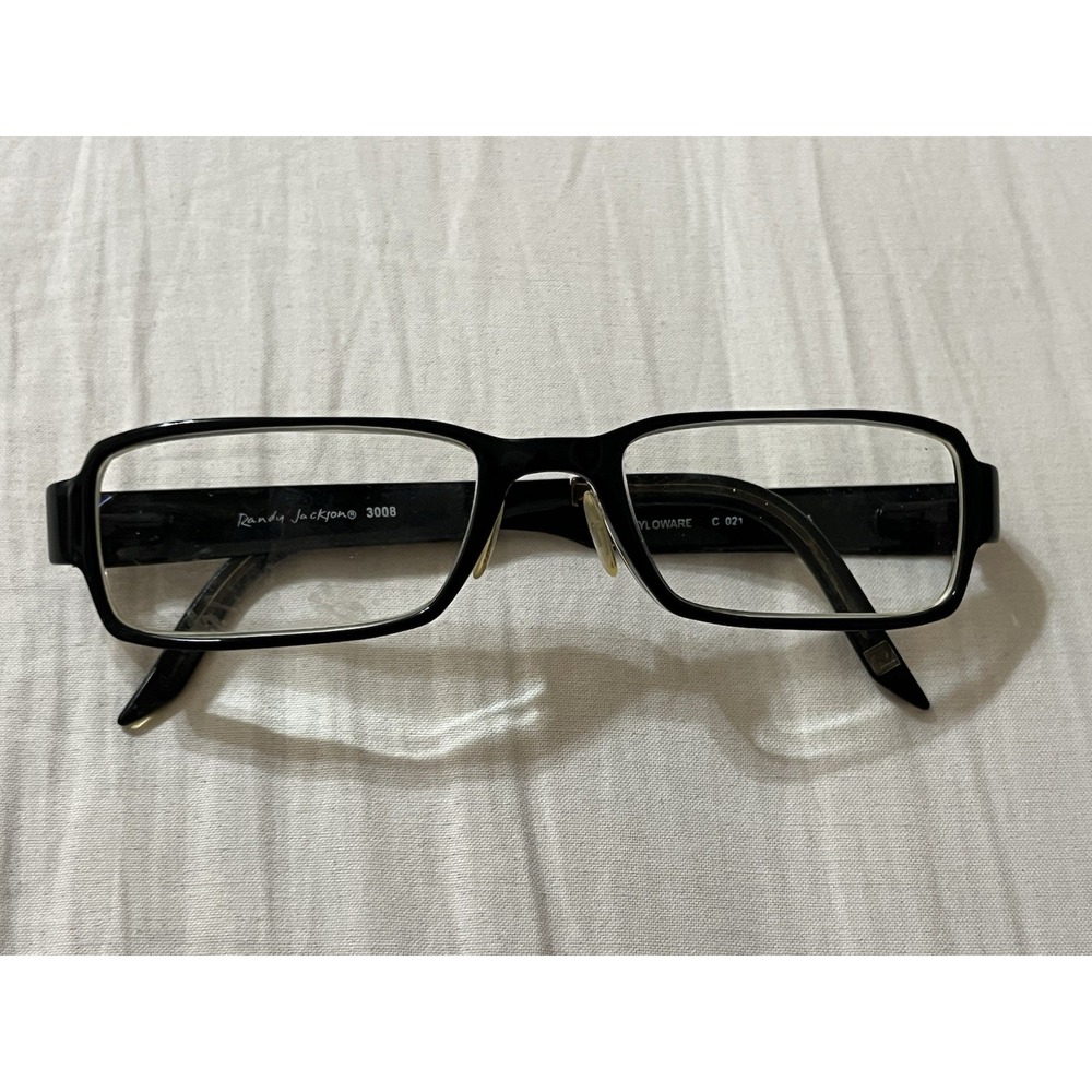 Randy Jackson Black Shiny Full Frame Zyloware 3008 Col. 021 55-19-145